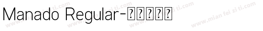 Manado Regular字体转换
